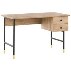Home Office Desk ABILEN Light Brown 120 cm 60 cm with Storage