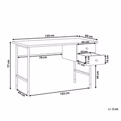 Home Office Desk ABILEN Light Brown 120 cm 60 cm with Storage