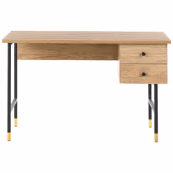 Home Office Desk ABILEN Light Brown 120 cm 60 cm with Storage - Additional view 4
