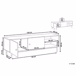 TV Stand ABILEN Brown/ Black