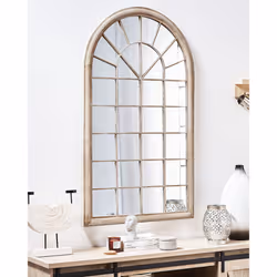 Wall Mirror TREVOL 77 cm 130 cm Metal Beige