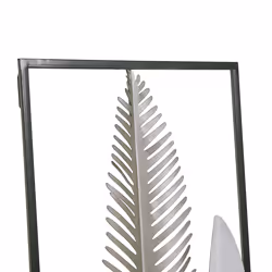Wall Decor Leaf NIOBIUM Metal 90 cm Silver - Additional view 4
