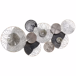 Wall Decor CESIUM Metal 58 cm Silver