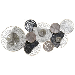 Wall Decor CESIUM Metal 58 cm Silver