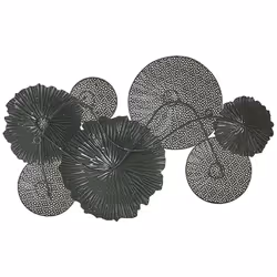 Wall Decor ZIRCONIUM Metal 38 cm Black