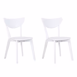 Set of 2 Dining Chairs ROXBY White
