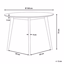 Dining Table ROXBY White 100 cm 100 cm