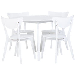 Dining Set ROXBY White 4 Seater