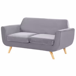 2 Seater Sofa Cover BERNES Velvet Grey