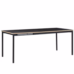 Extending Dining Table AVIS Black 140/190 cm 90 cm