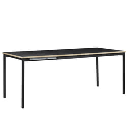 Extending Dining Table AVIS Black 140/190 cm 90 cm