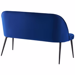 Upholstered Bench OSBY Velvet Navy Blue 2 Seater