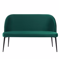 Upholstered Bench OSBY Velvet Dark Green 2 Seater