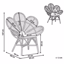 Peacock Chair FLORENTINE Rattan Natural