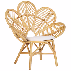 Bistro Set with Cushions FLORENTINE / LIMNI Rattan Beige