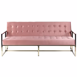 Sofa Bed MARSTAL Velvet Pink 3 Seater