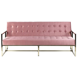 Sofa Bed MARSTAL Velvet Pink 3 Seater