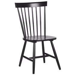 Set of 2 Dining Chairs BURGES Wood Black