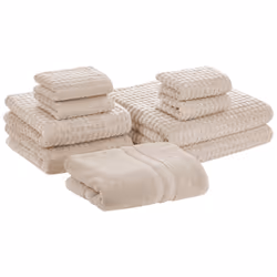 Set of 9 Towels ATAI Cotton Beige