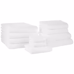 Set of 11 Towels AREORA Cotton White