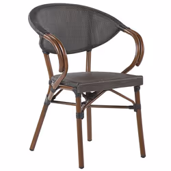 Set of 4 Garden Chairs CASPRI Metal Grey