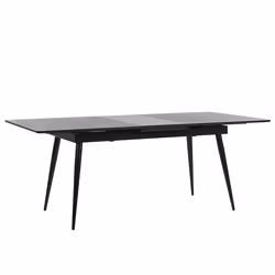Extending Dining Table MALDON 160/200 cm 90 cm Black