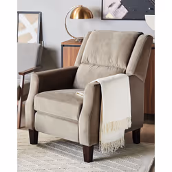 Recliner Chair EGERSUND Velvet Taupe