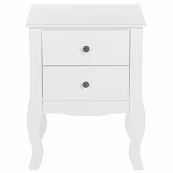 2 Drawer Bedside Table LANE White