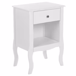 1 Drawer Bedside Table LANE White