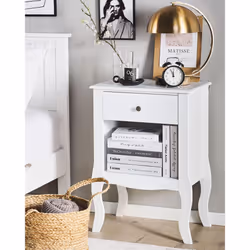 1 Drawer Bedside Table LANE White