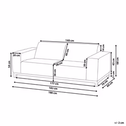 Garden Sofa 3 Seater ROVIGO Beige