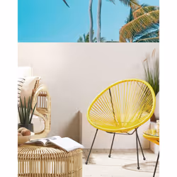 Garden Chair ACAPULCO II PE Rattan Yellow