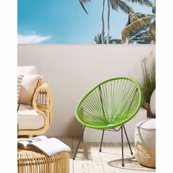 Garden Chair ACAPULCO II PE Rattan Green