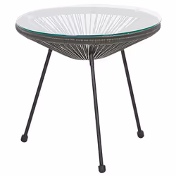 Bistro Set ACAPULCO II PE Rattan Dark Grey