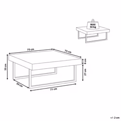 Coffee Table DELUZ Grey Concrete Effect