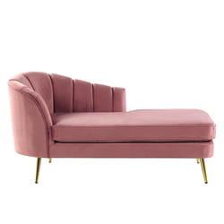 Left Hand Chaise Lounge ALLIER Velvet Pink