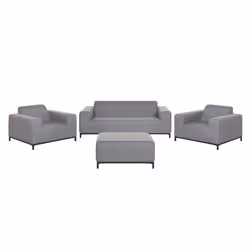 Garden Lounge Set with Table 5 Seater ROVIGO Grey