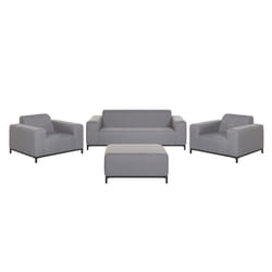 Garden Lounge Set with Table 5 Seater ROVIGO Grey