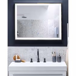 LED Bathroom Mirror ARGENS 90 cm 70 cm Silver