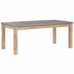 Garden Dining Table OSTUNI 180 cm 90 cm Concrete Grey