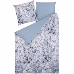 Duvet Cover Set BALLARD Sateen Cotton 135 x 200 cm Blue