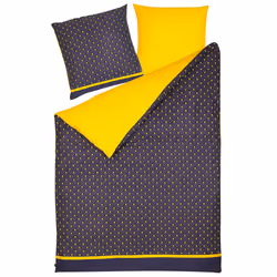 Duvet Cover Set WALLINGFORD Sateen Cotton 135 x 200 cm Blue - Additional view 2
