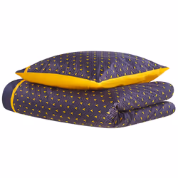 Duvet Cover Set WALLINGFORD Sateen Cotton 135 x 200 cm Blue - Additional view 3
