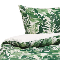 Duvet Cover Set GREENWOOD Sateen Cotton 155 x 220 cm Green