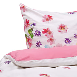Duvet Cover Set LARYNHILL Sateen Cotton 135 x 200 cm Pink