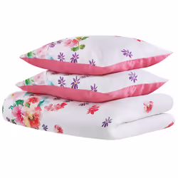 Duvet Cover Set LARYNHILL Sateen Cotton 135 x 200 cm Pink