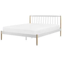 Bed Metal MAURS 140 x 200 cm (EU Double) White