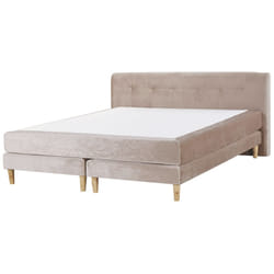 Velvet EU Super King Size Divan Bed Beige MARQUISE