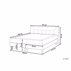 Velvet EU Super King Size Divan Bed Beige MARQUISE