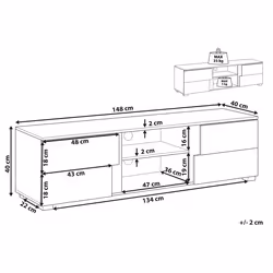 TV Stand STERLING Brown/ Black